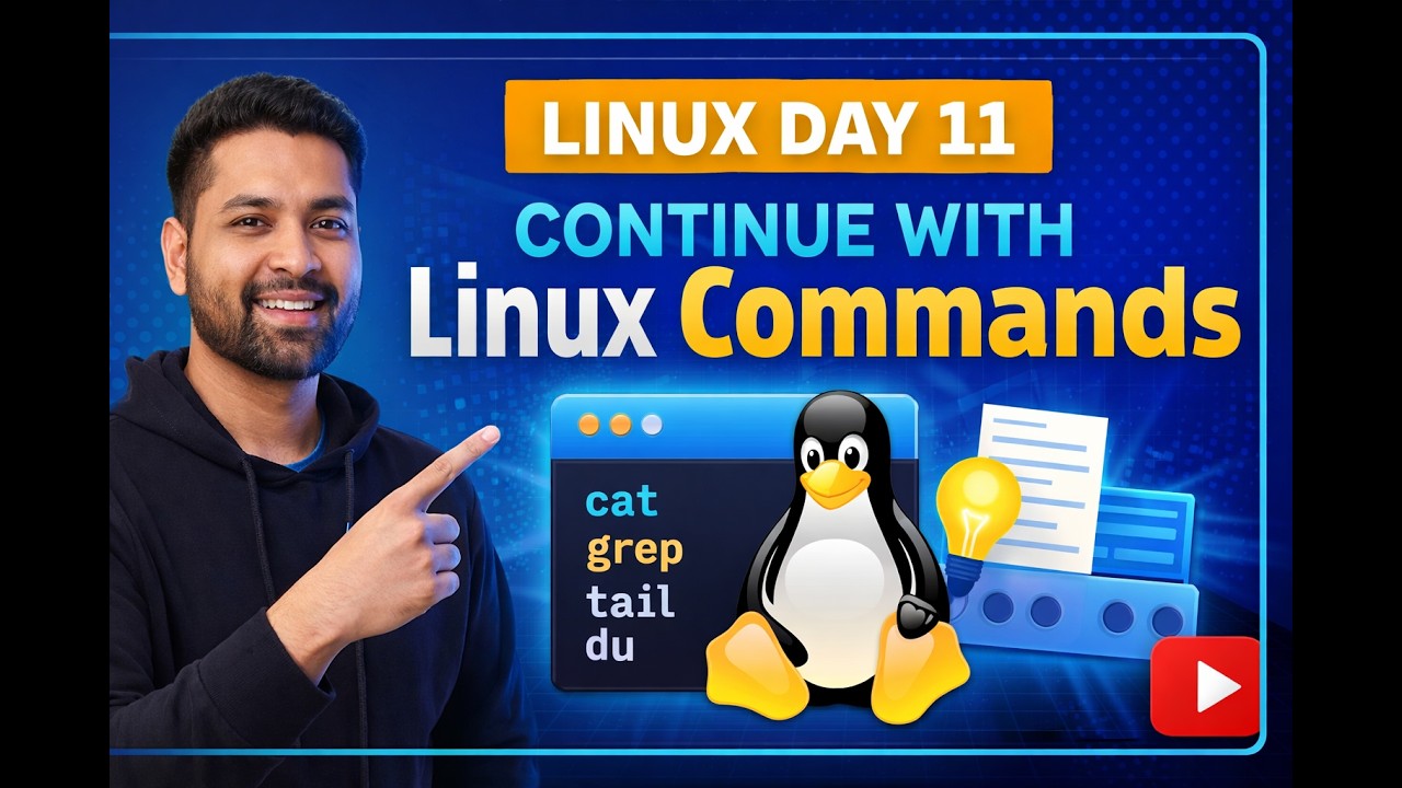 #linux #day11 continue with #linuxcommands #devops - YouTube