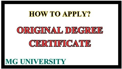Original degree certificate || Mg university|| HOW TO APPLY FOR DEGREE CERTIFICATE||virtual teaching