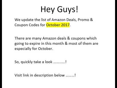 Amazon Coupons October 2017 & Coupon code Deals