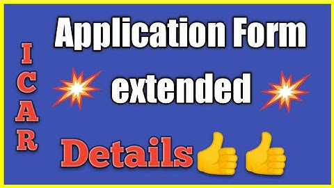 Again, ICAR exam application form Date Extended ( NTA notice) Details 👍👍