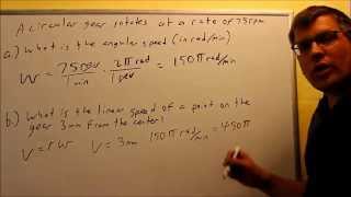 Angular Speed and Linear Speed: Ex 5