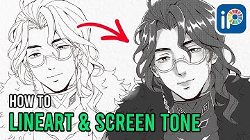 Lineart Tutorial in Ibispaint X (and how to use Screentones!) with Parblo Ninos