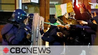 Dozens arrested in Dublin after night of anti-immigrant rioting