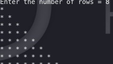 Using C Programming to print the Half Pyramid Pattern in Kali Linux for beginners