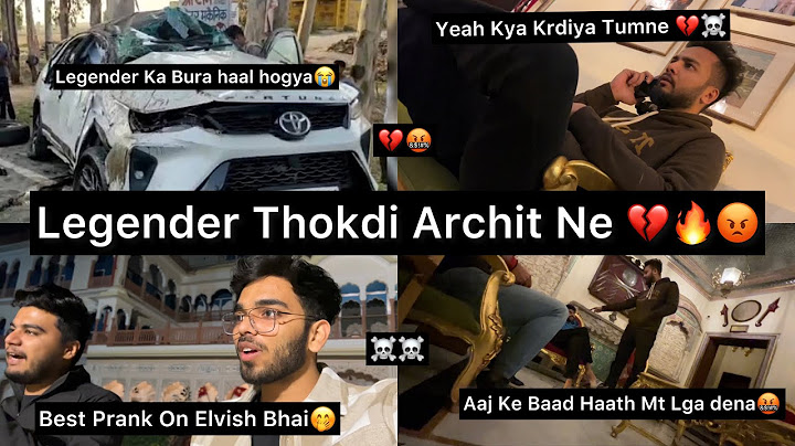 Legender Thokdi Prank On @ElvishYadavVlogs 🔥💯|| Elvish Bhai Toa Zyda Gussa Hogya💔🤬