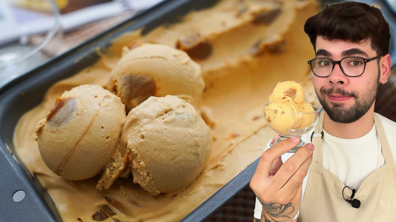 FAÇA ESSE SORVETE DE DOCE DE LEITE SUPER CREMOSO COM APENAS 2 INGREDIENTES 