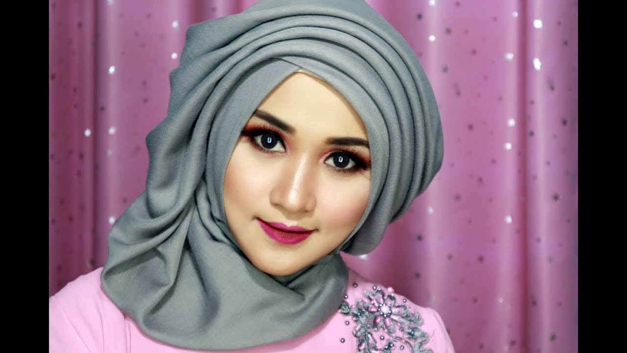 Tutorial Make Up Dan Hijab Sege Empat Semple Mewah Hijab Pesta