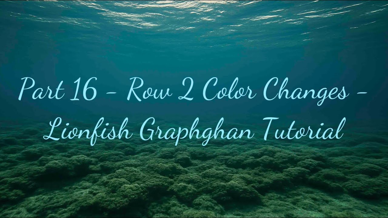 Part 16 | Lionfish Graphghan Crochet Blanket | Row 2 Color Changes