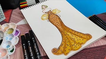 Leopard Print Fashion Illustration 🐆 | Bold, Stylish & Easy Coloring Tutorial#leopardprint #fashion