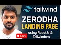 LIVE: Building Zarodha Landing Page Using React.js &amp; Tailwind CSS | Frontend Tutorial by Khalid Alam