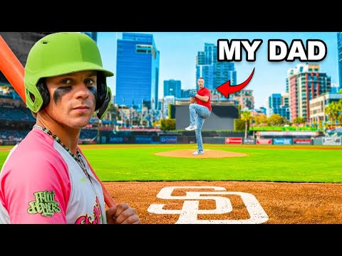 My Dad Pitched to Me in a REAL Baseball Game