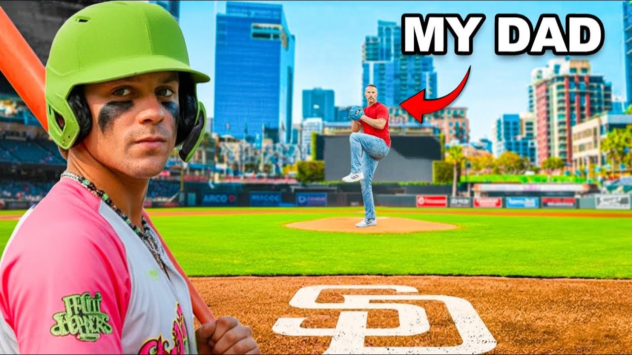 My Dad Pitched to Me in a REAL Baseball Game