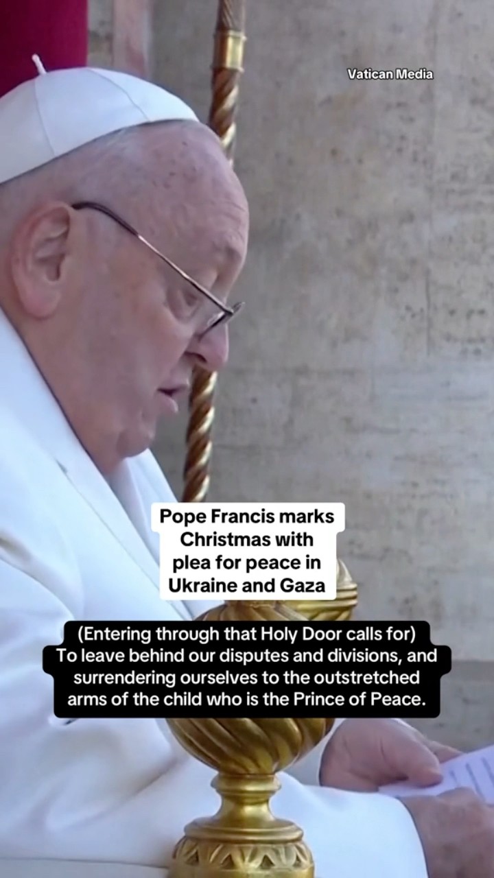 Pope Francis calls for peace in Ukraine and Gaza #shorts