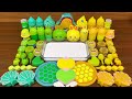 GREEN vs YELLOW!!!Mixing random into GLOSSY slime!!!Satisfying Mickey Slime Video #218