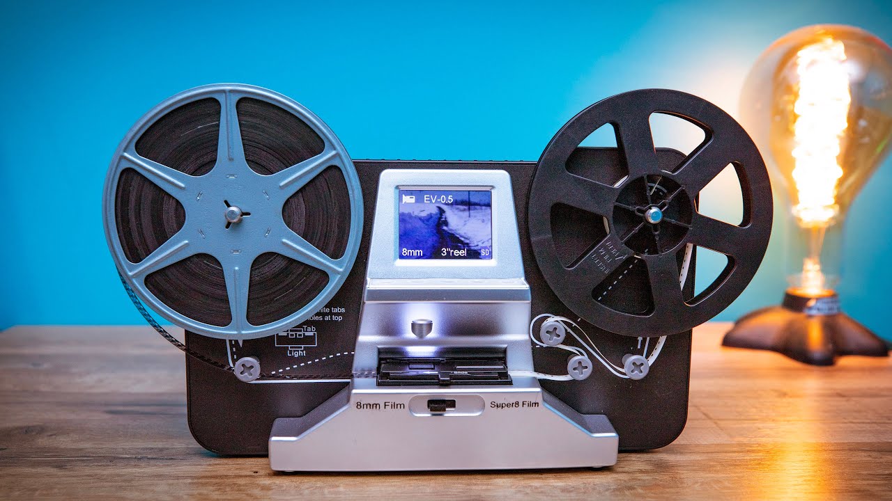 8 mm e Super 8 carretéis para digitalizador de filmes digital MovieMaker Pro,  scanner de filme, converte quadro por arquivos MP4, com tela de 2,4  polegadas, economia de visualização