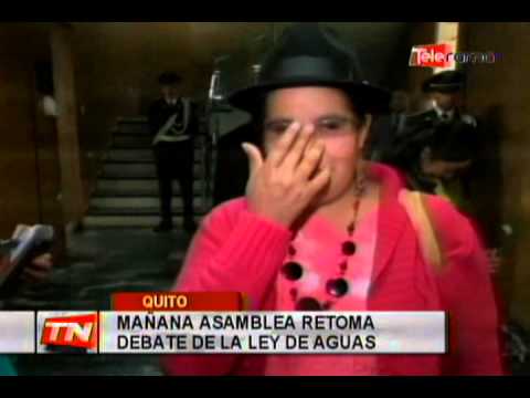 Mañana asamblea retoma debate de la ley de aguas