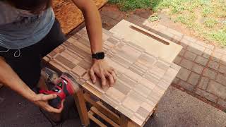 Large coffeetree and walnut cutting board