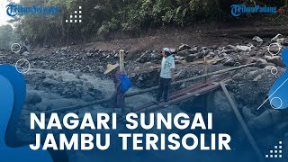 Akses Jalan Putus, Nagari Sungai Jambu Tanah Datar Terisolir, Warga Bangun Jembatan dari Bambu