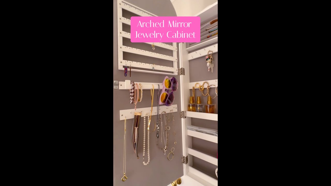 AFFORDABLE Over-the-Door Jewelry Cabinet: Mirror, Lock & Storage!