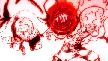 Gear 5 Luffy & Shanks VS Tot Musica final Attack in OnePiece Film Red