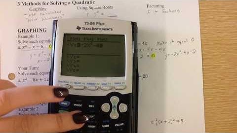 Alg 2 3.1 Solving Quadratic Equations