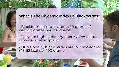 What Is The Glycemic Index Of Blackberries? - Your Nutrition Network