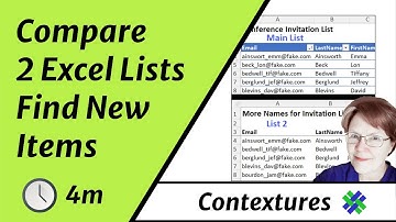 Compare Two Excel Lists to Find New Items