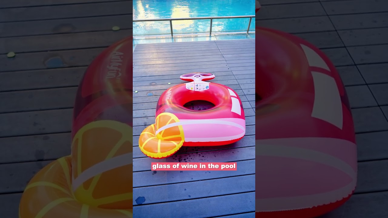 Poolside relaxation isn't complete without a glass of red wine and a stylish red wine float!