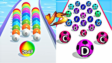 MAX LEVELS BallRun2048 🔮💥VS A-Z Run :All Levels Gameplay Walkthrough Android ,iOS NEW UPDATE