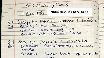 Unit 1 CH-2 BIODIVERSITY(Part 2)SHORT AND LONG Q/A IN ENGLISH MEDIUM #class12 #pseb #evs #boards
