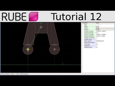 RUBE editor tutorial 12/18 - Wheel joints