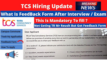TCS Big Update, What is TCS Feedback form in NextStep Portal, It