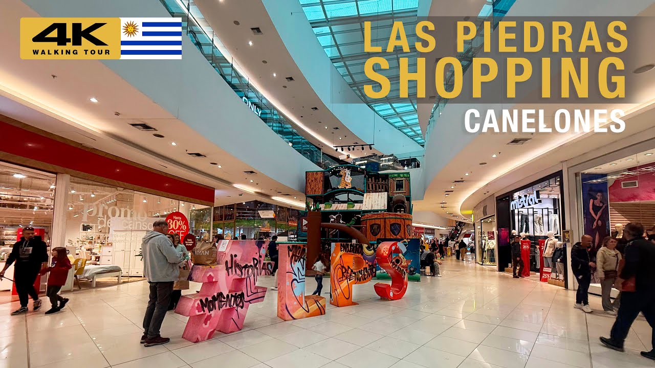 🇺🇾 LAS PIEDRAS SHOPPING: Canelones | WALKING TOUR 2025 [ 4K ]