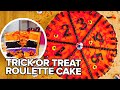 Gross Halloween Surprise! Roulette CAKE GAME w/ Eh Bee Family | How To Cake It | Yolanda Gampp