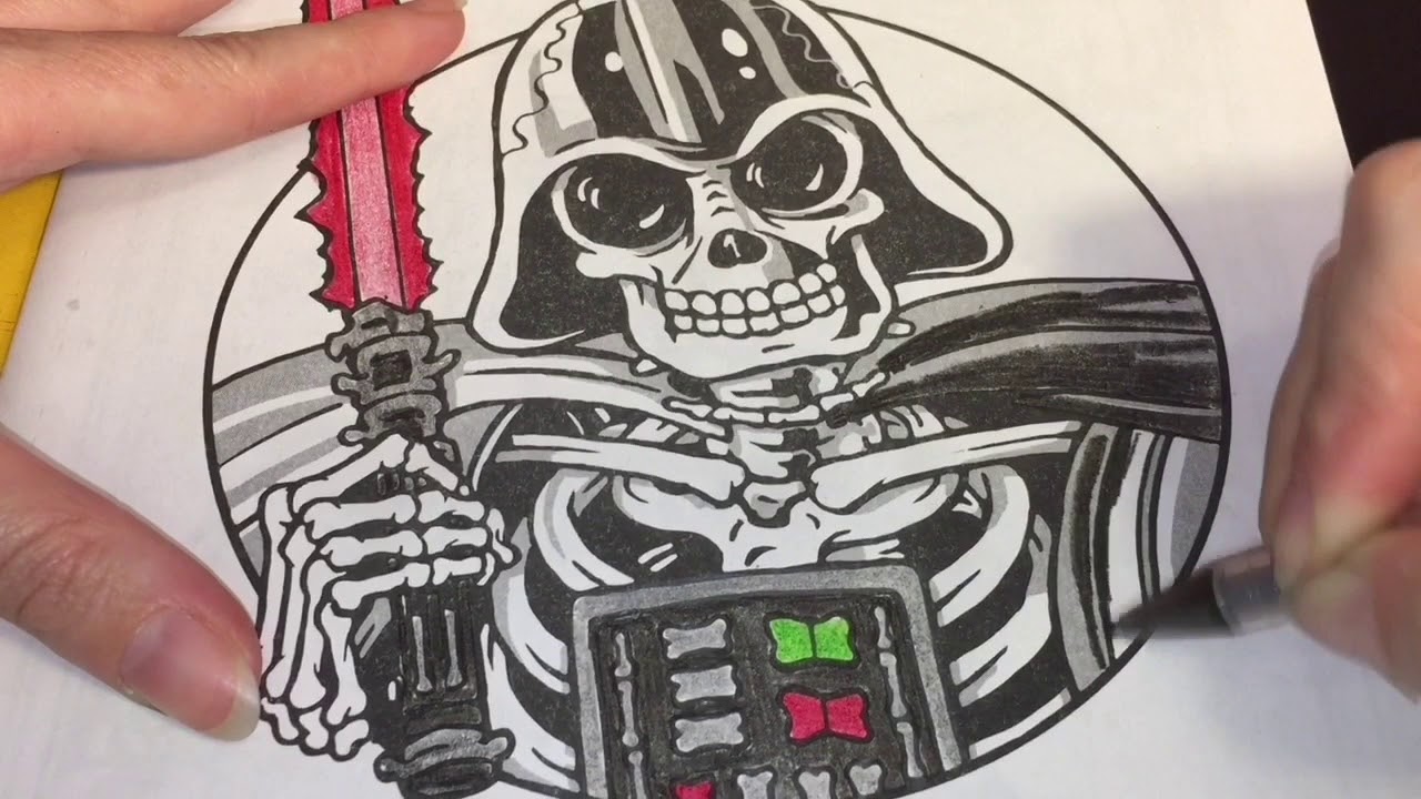 Coloring Time 63 Star Wars Halloween Darth Vader Trick Treat You Must Coloring Book