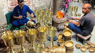 Glorious World Cup Gold Trophies Making inside Factory Mass Production