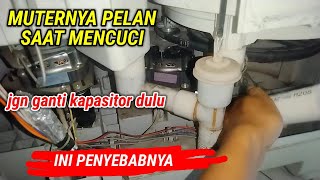 JANGAN GANTI KAPASITOR,BEGINI CARA MEMPERBAIKI MESIN CUCI PUTARAN LEMAH