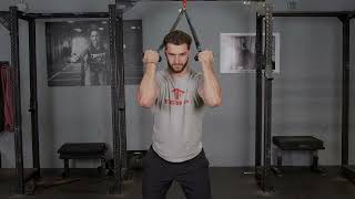 Standing Underhand Tricep Extension using single handles w/ TGRIP Reistance Bands