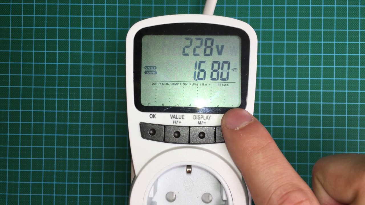 Портативный Счетчик Электроэнергии TS-1500 (ваттметр бытовой ...