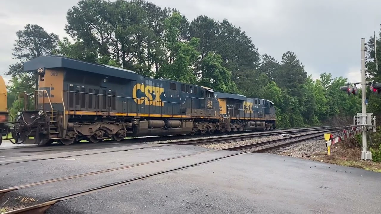 CSX 5474 switching more cars in Maxwell Yard with CSX 883’s help this time on 5-25-25