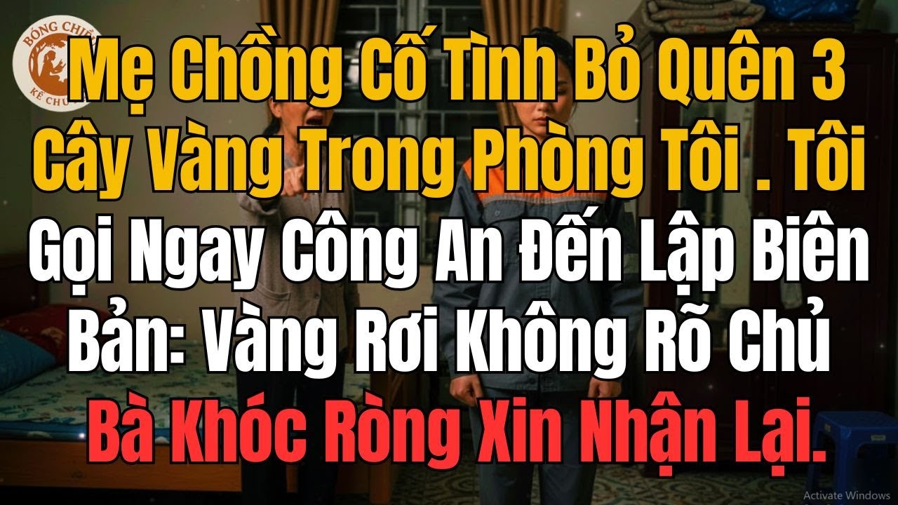 Mẹ Chồng Cố Tình Bỏ Quên 3 Cây Vàng Trong Phòng. Tôi Gọi Ngay Công An Đến Lập Biên Bản Vàng vô Chủ..