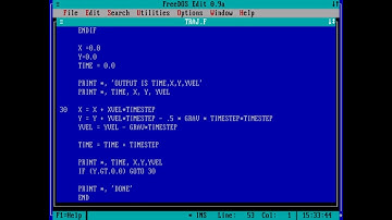 Fortran 77 programming in FreeDOS