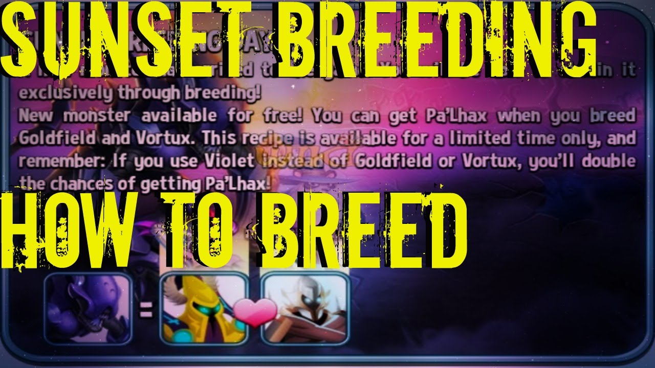 Monster Legends - Sunset Breeding Days | How to Breed MMOnster, ROFL ...