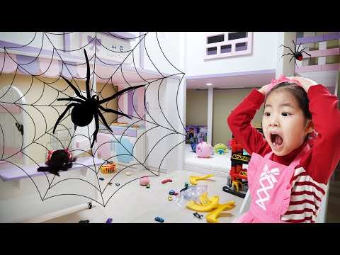 청소를 열심히 합시다!! 서은이의 만능 청소도구 대청소 거미 마법의 청소 걸레 엄마 돕기 Magic Cleaners of Kids