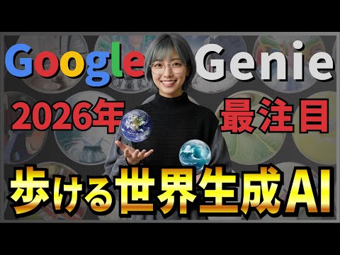 【ゲーム株暴落の謎】テキストや画像から『歩き回れる3D空間』を作れるGoogleのAI(世界モデル)「Project Genie」を徹底解説！