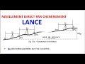 calcul de nivellement direct par cheminement lance tendu