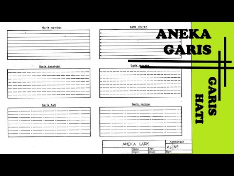 GARIS HATI - ANEKA GARIS GAMBAR TEKNIK || CARA MUDAH DAN CEPAT