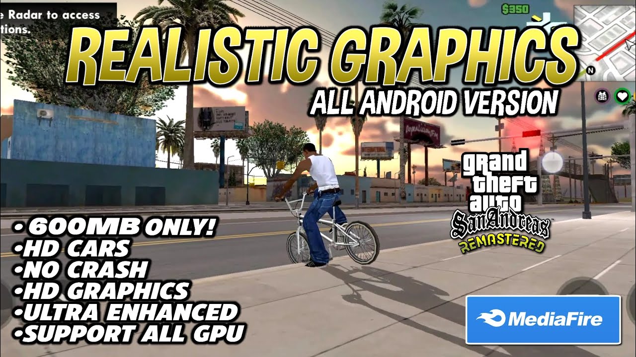 Модпак GTA SA с реалистичной графикой для GTA San Andreas Mobile | Работает на всех версиях Andro...