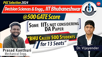 Decision Sciences & Engg,IIT BHU @500 GATE Score|Some IITs no Considering DA Paper|PGC Guidance 2025