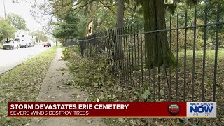 Storm Devastates Erie Cemetery